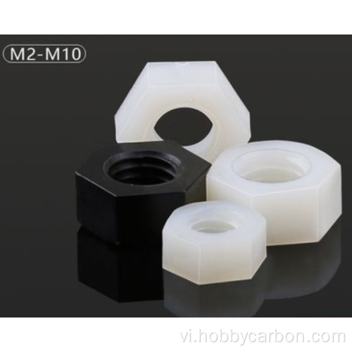 Máy CNC Phần cứng chính xác Nylon lục giác Nuts